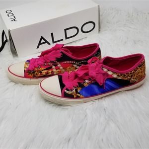 Aldo Pribbeno Colorful Satin Low Cut Sneakers Size 9.5 - EU 40